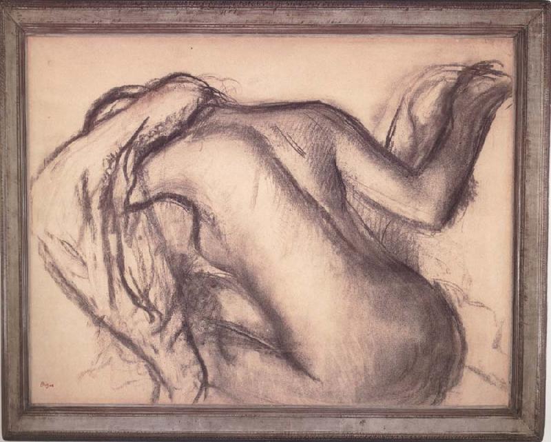 Arter the Bath,Woman Drying her Hair, Edgar Degas